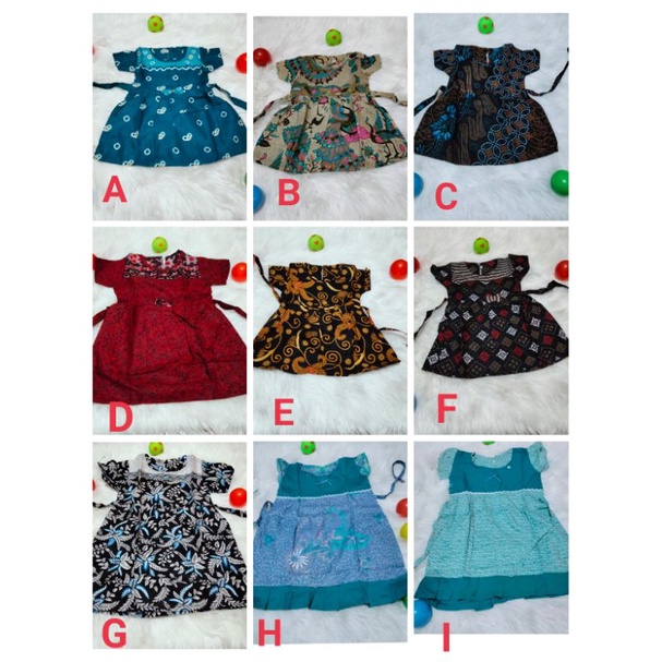 Dress Batik Anak usia 6-7 tahun size L / Batik pekalongan / Daster Anak