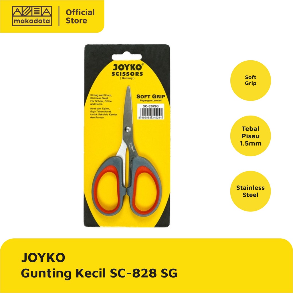 

SCISSORS / GUNTING KECIL JOYKO SC-828 SOFT GRIP MURAH