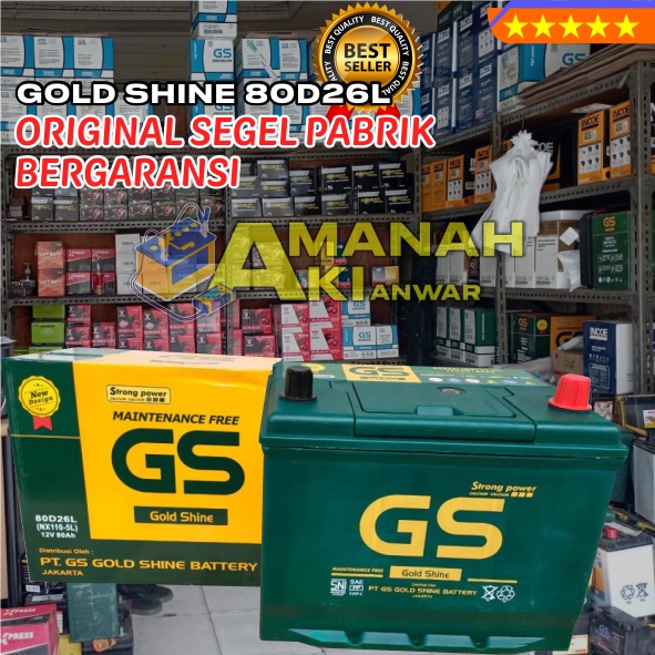 Jual AKI Kering GS 80D26L / Aki Mobil / Gold Shine / Hyundai New Santa