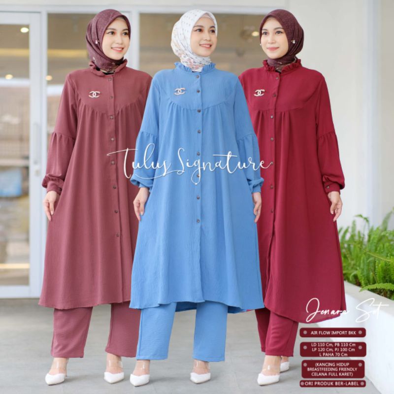 JENARA SET BY TULUS SIGNATURE / ONESET WANITA MUSLIMAH / Setelan LD110