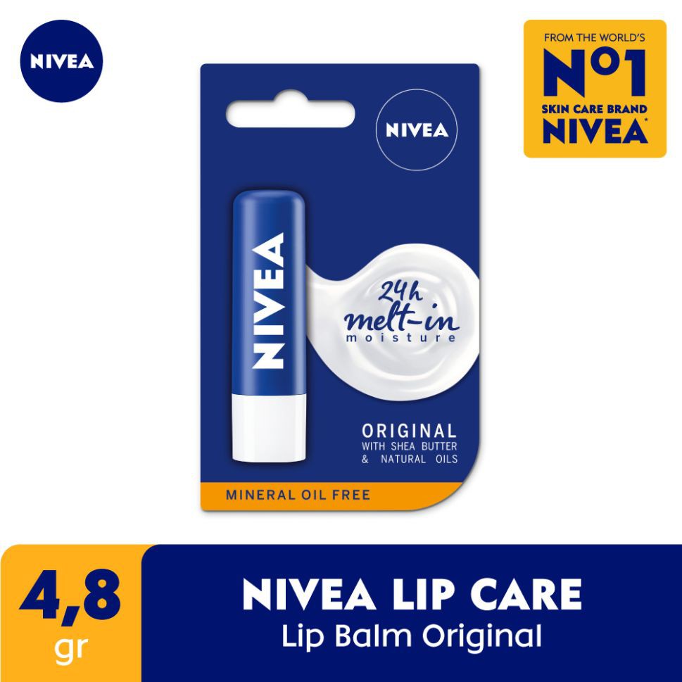Nivea Original Care Fruity Shine Strawberry Lip Balm 4.8 gr