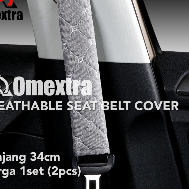 2pcs Breathable Seat Belt Cover Omextra Sarung Seat Belt Panjang Mobil2pcs Breathable Seat Belt Cove