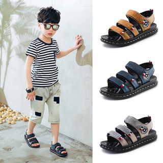 Sepatu Sandal  Casual Bahan Kulit  Sapi untuk Anak Laki  Laki  