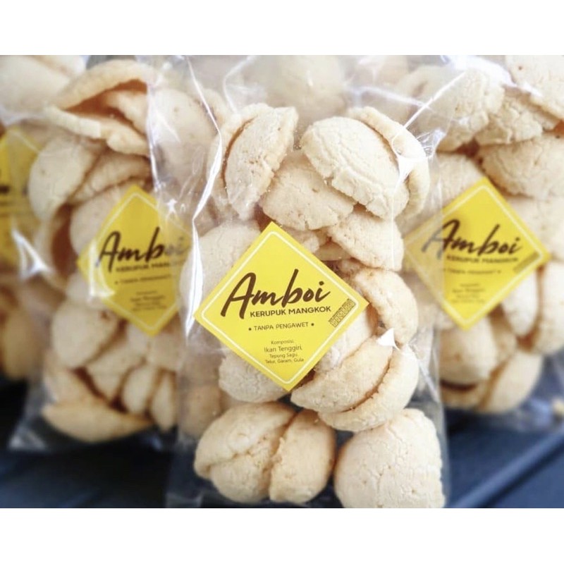 RESTOCK KERUPUK AMBOI ASLI KERUPUK MANGKOK IKAN TENGGIRI DIJAMIN KETAGIHAN ENAK BANGET