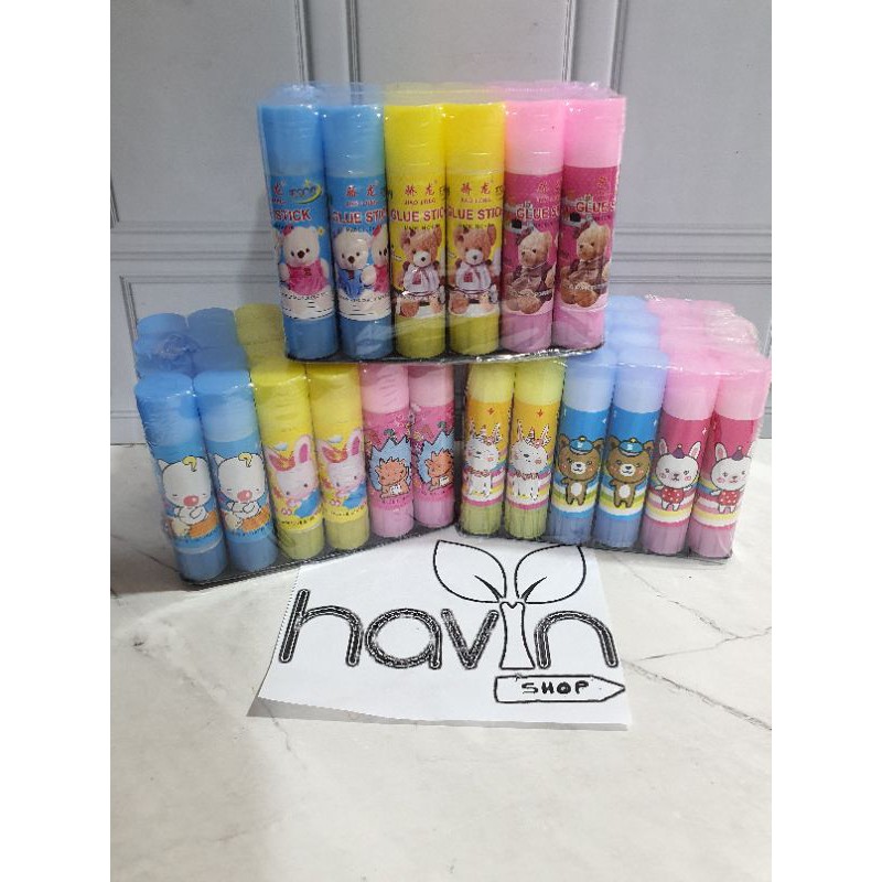 Lem stik (1pak=24pc) ukuran KECIL 10gram/ Lem stick / Lem murah / Lem fancy / Glue Stik Fancy-5