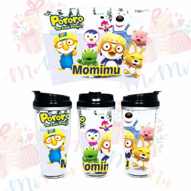 

Tumbler Souvenir/Kado/Merchandise Custom Nama Po ro ro and Friends
