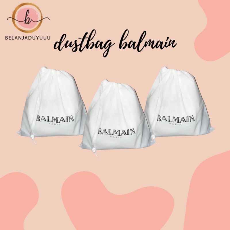 BALMAIN DUSTBAG Sarung Tas Pengganti Pelindung Debu