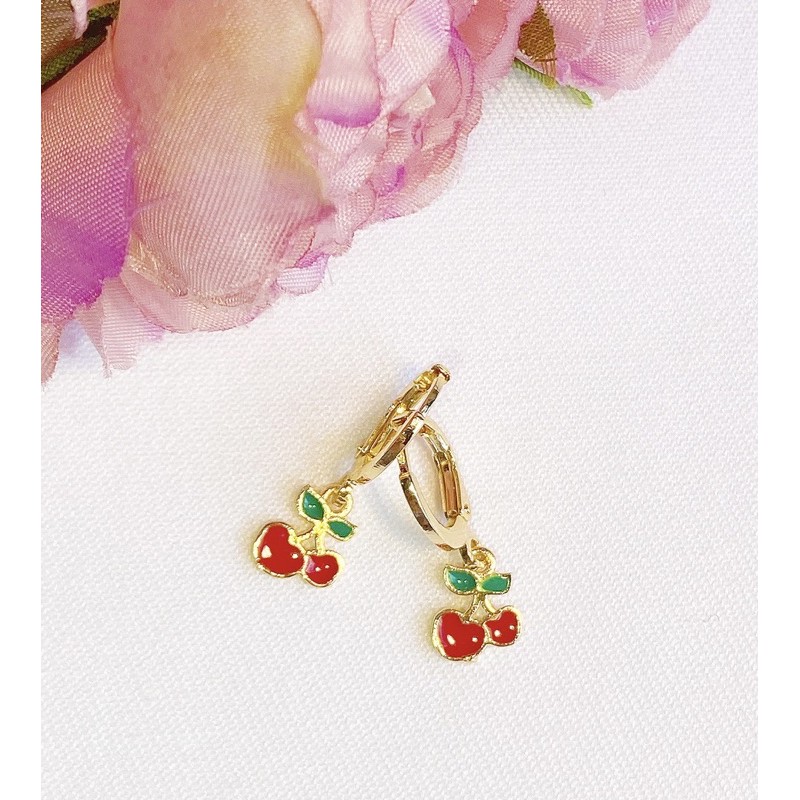 Anting Anak Lapis Emas Red Cherry