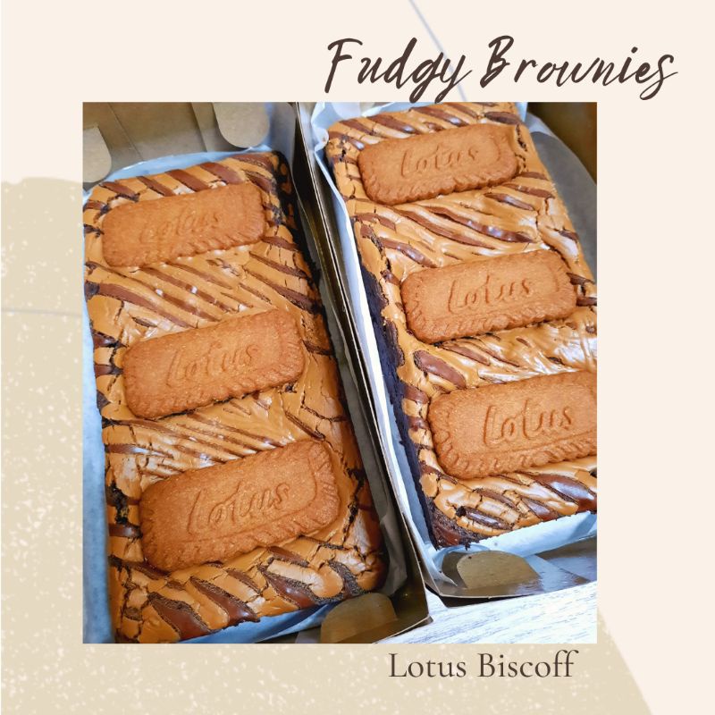 FUDGY BROWNIES LOTUS BISCOFF
