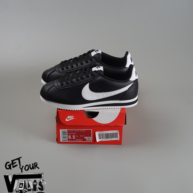 NIKE CORTEZ CLASSIC LEATHER BLACK WHITE ORIGINAL