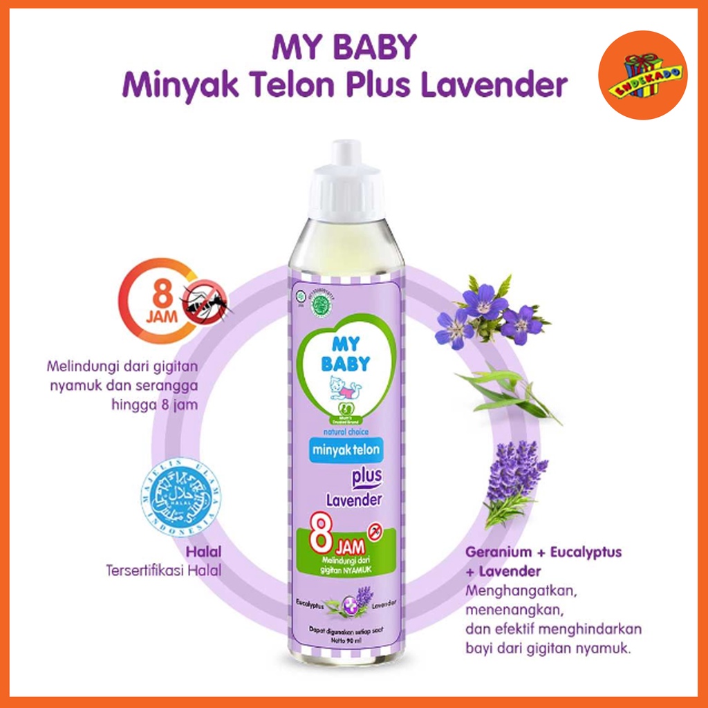 MAKASSAR! MY BABY TELON PLUS LAVENDER ANTI NYAMUK 60ML - Minyak Telon