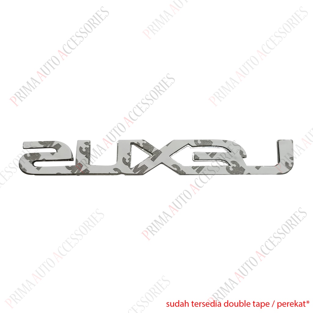 Emblem Mobil tulisan LEXUS Chrome (19 cm)