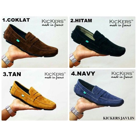 SEPATU SLIP ON PRIA KICKERS JEVLIN SEPATU KASUAL CASUAL COWOK SANTAI HITAM TAN NAVY ELEGAN SELANG