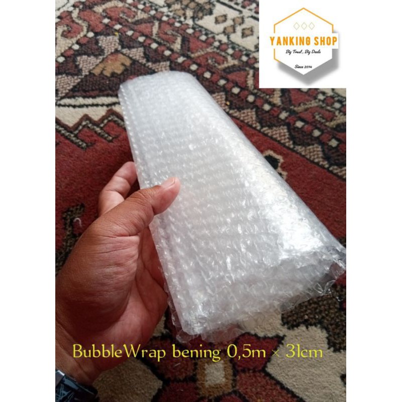 

Bubble Wrap Plastik Putih Transparan 0,5m×31cm Gelembung Pembungkus Kiriman