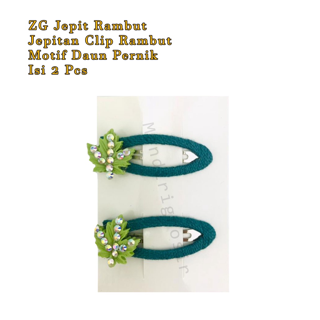 ZG Jepit Rambut *Fashion Jewelry*Jepitan Clip Rambut *Motif Daun