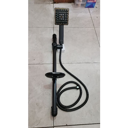 shower tiang stainless black / hitam PROMO