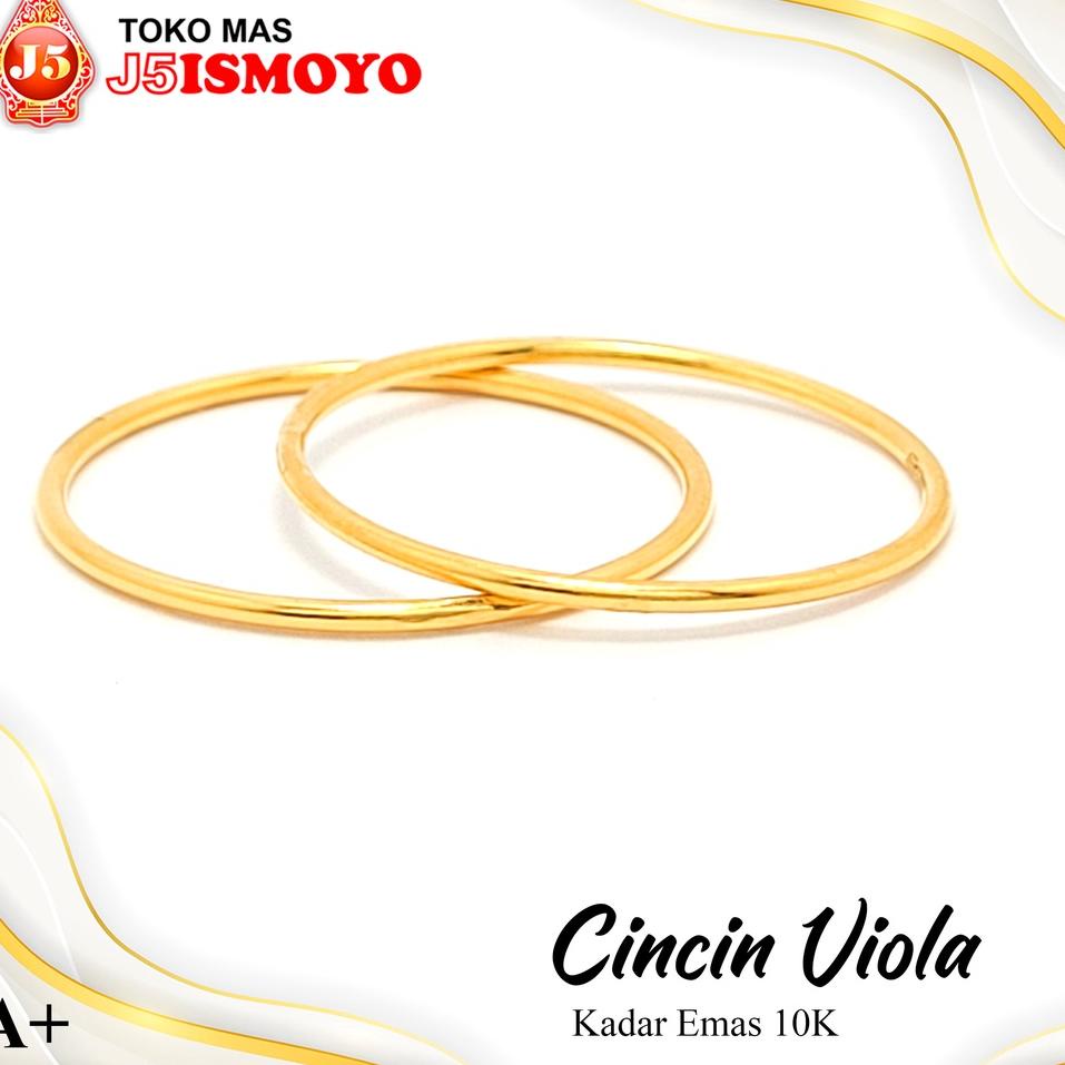 SKN.25Au22ᴱ ▪ Cincin Emas Viola ModelJ5 Ismoyo
