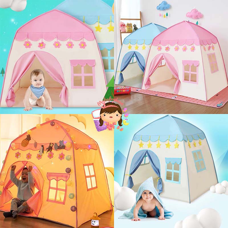 TENDA ANAK MODEL RUMAH CASTLE FREE TAS TENDA INDOOR OUTDOOR | Shopee