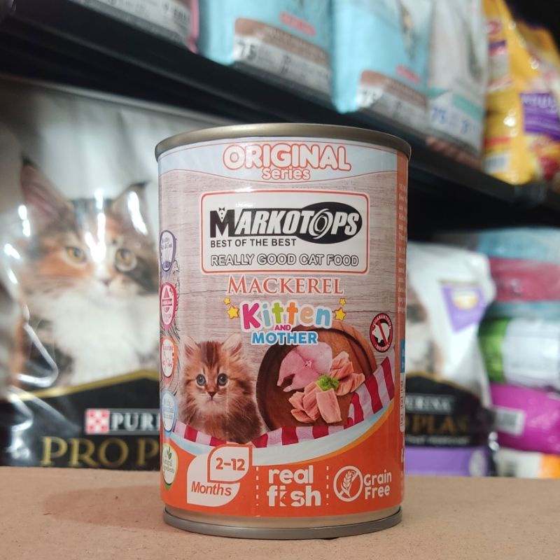 Markotops Kitten Mackerel 400gr - Makanan Kucing Kaleng