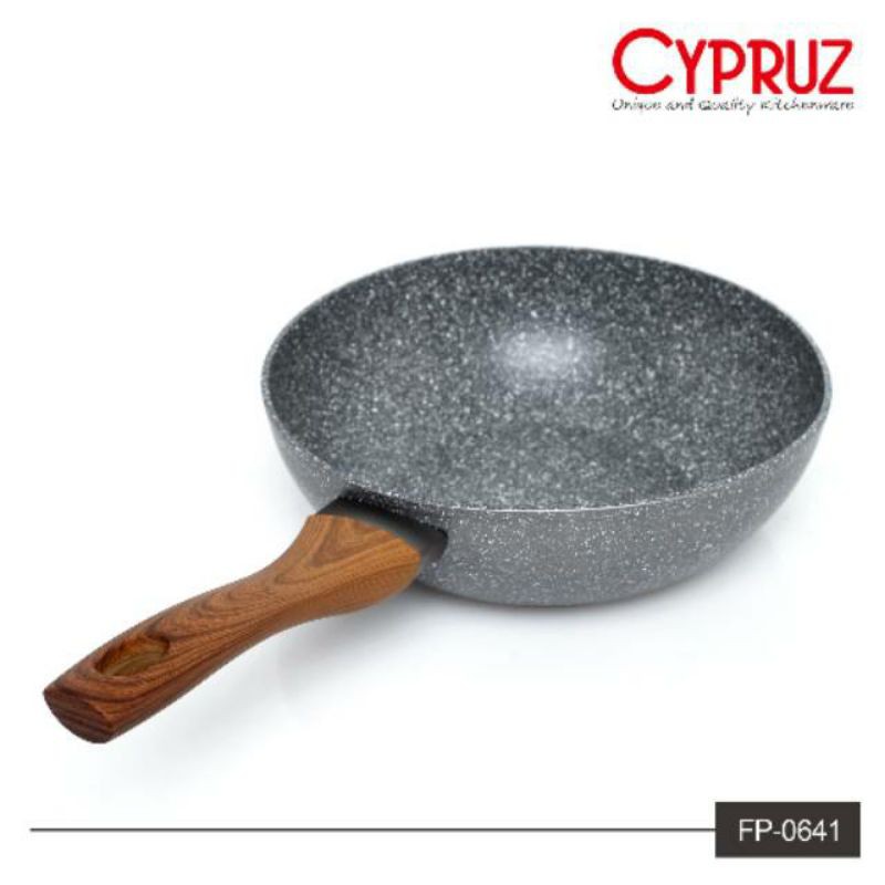 Fry Wok 3mm induksi marble 24 cm