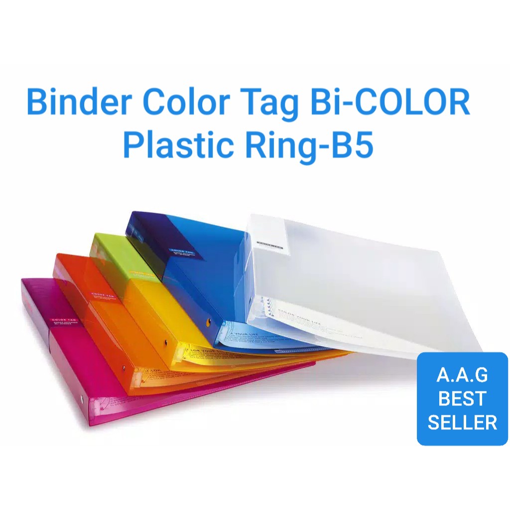 

KOKUYO BINDER COLOR TAG BI-COLOR PLASTIC RING-B5