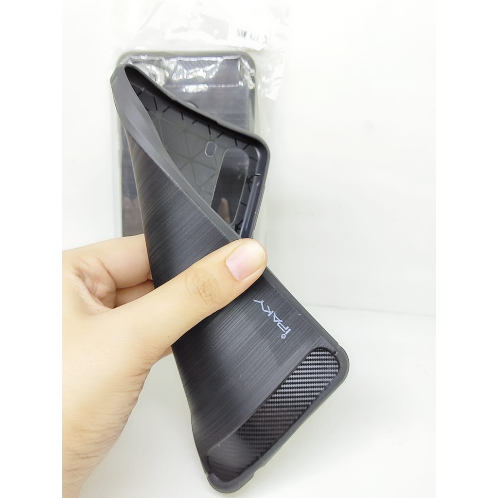 Case Slim Fit Carbon Samsung A21 6.5 inchi Softshell Fiber Multi Carbon Anti Melar