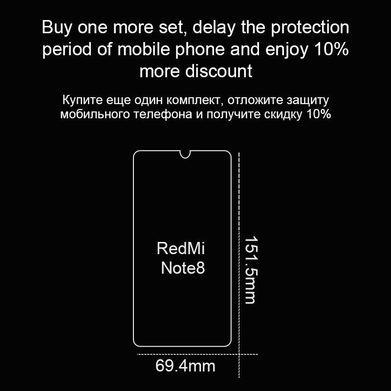 3Pcs Tempered Glass For Xiaomi Redmi Note 7 9s 5 8 Pro 8T 9 Pro Max Screen Protector For Redmi 5 Plus 6A Glass Film