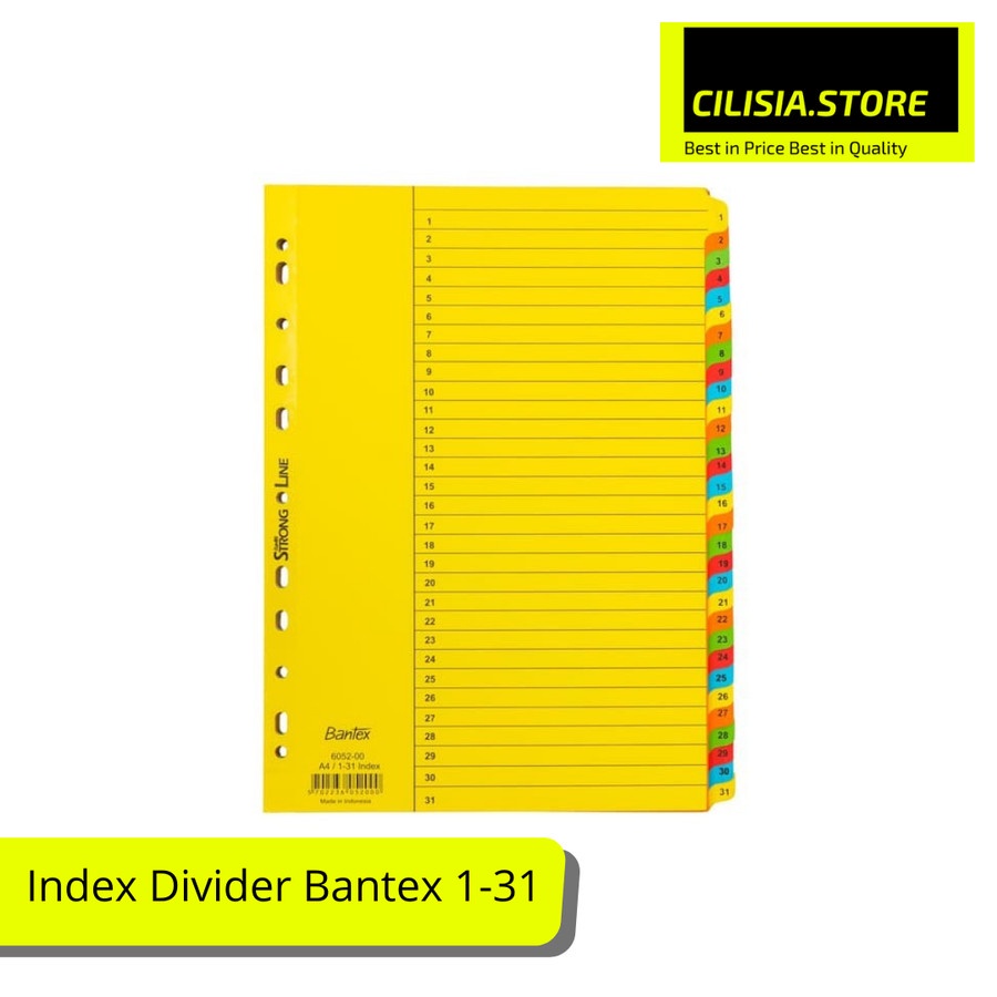 

Pembatas Odner Pembatas Binder File Index Divider Ukuran A4 Seri 1-31