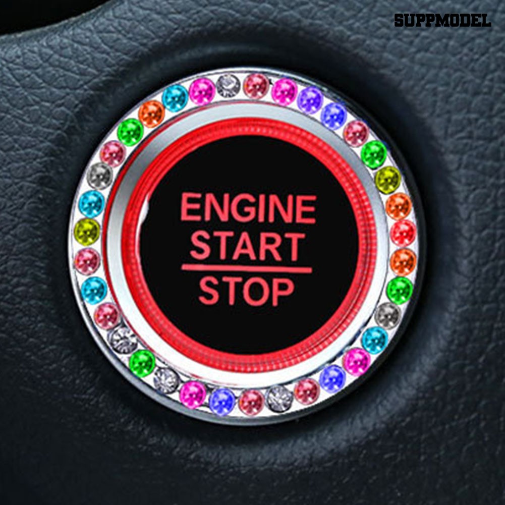 Supmodel Car Auto Engine Start Button Ignition Switch Decorative Ring Sticker Accessory