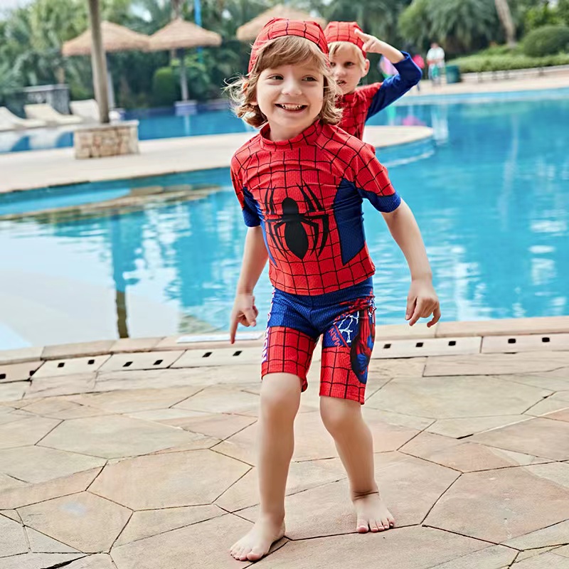 baju renang anak laki laki cowok 2 piece karton paw patrol shark spiderman captain american