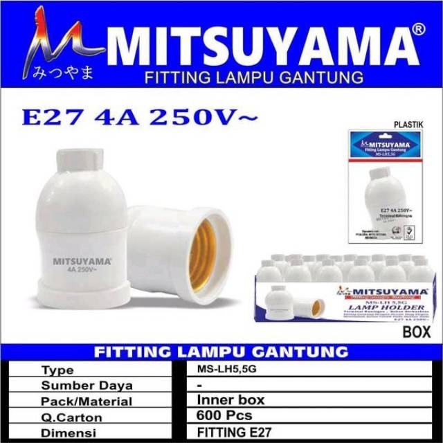 Fiting Lampu Gantung  MS-LH5,5G ( putih ) MITSUYAMA