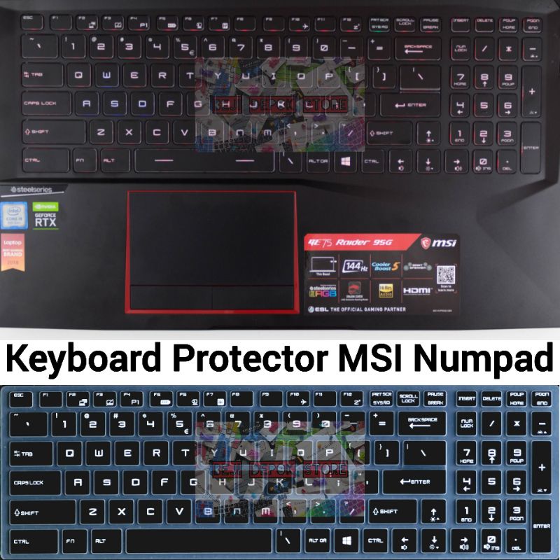 Keyboard Protector MSI GP65 GL65 Leopard GE75 8SG Raider GE76 GF75 GE75 Stealth GE62 7RD Apache GL62M G60 Ghost