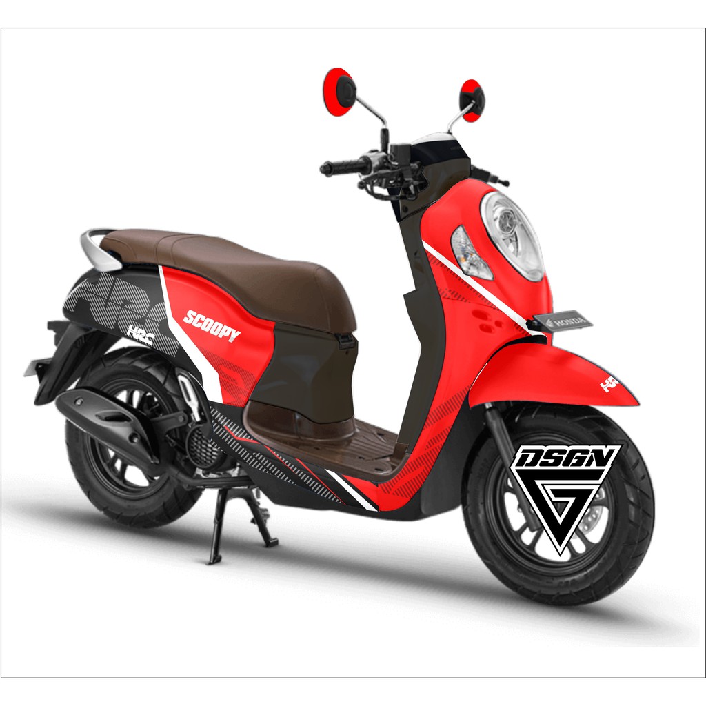Decal scoopy full body Full Blok Decal Scopy Dekal New Fi 2021 PRESTIGE HRC Merah