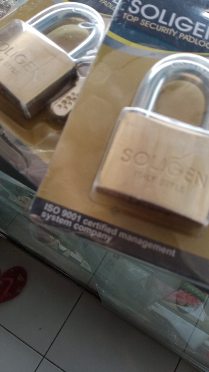 Gembok Soligen 50 Mm Pendek Kuningan Computer Key