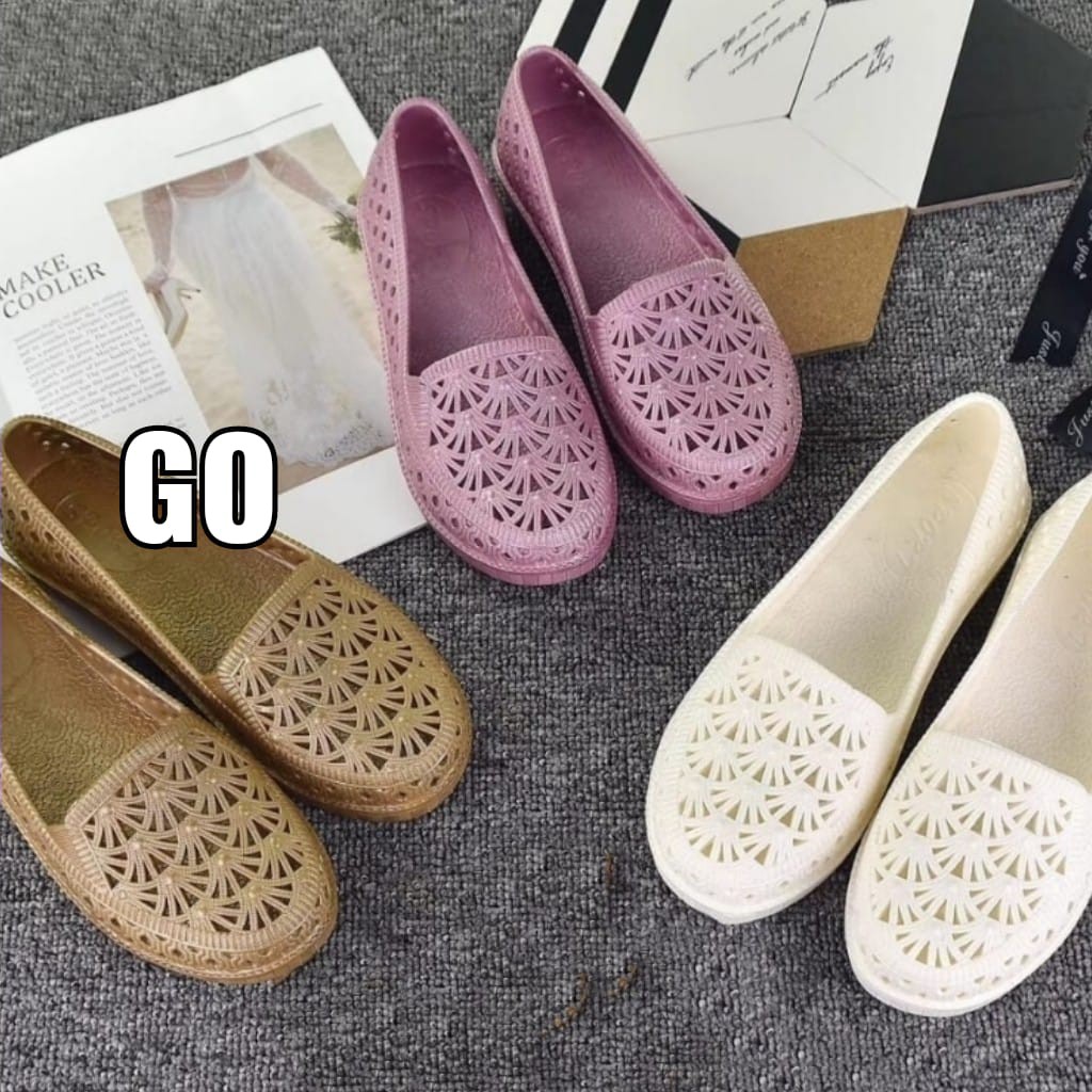 sogo Import LUBANG KIPAS Sepatu Wanita Teplek Sepatu Cewek Flatshoes Jelly