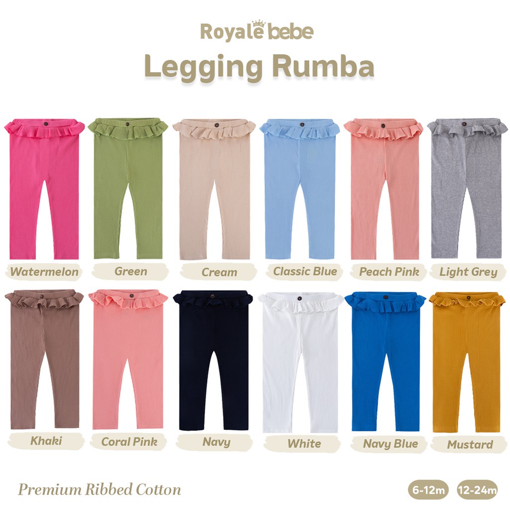 Royale Bebe Legging Rumba Earth - RB-LRE6-24M Warna Random