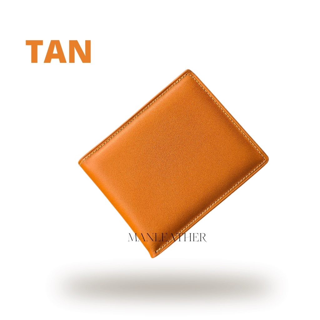 Dompet Pria Cowok Kulit Sapi Asli Premium Uang Cowok Pria Laki Laki Kulit Original Ori Garut-S - Tan