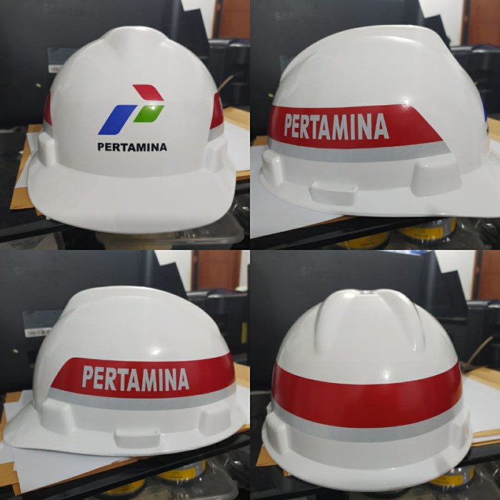 Helm Safety VGard MSA Lokal Stiker Pertamina
