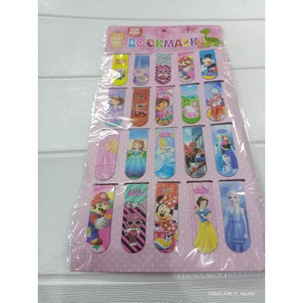 

Pembatas buku magnet karakter isi 20 pcs