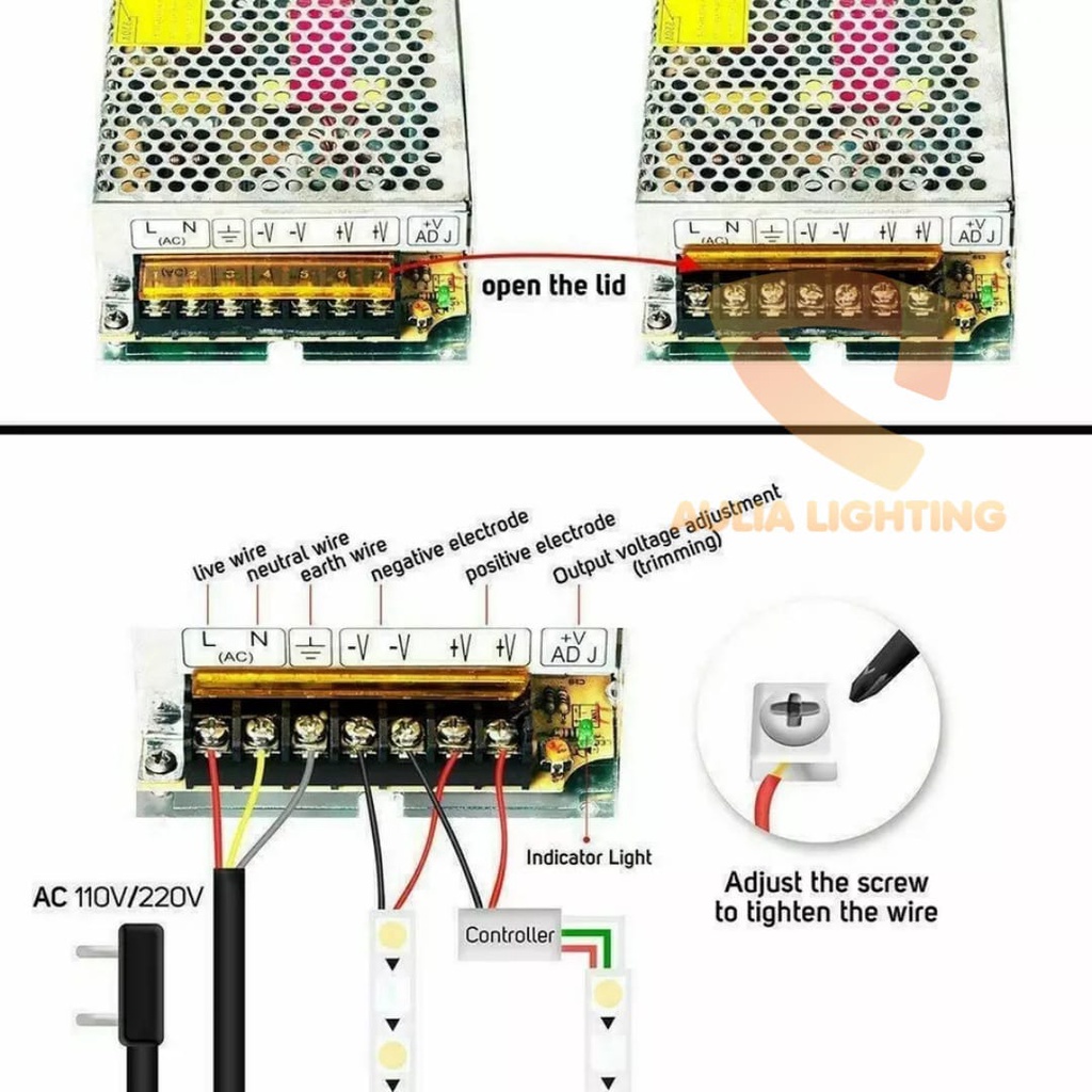 MURNI Power supply PSU 12V 10A 15A 20A 10 ampere 15 a Travo Led strip cctv switcing ac to dc 60W 120w 180W 240W