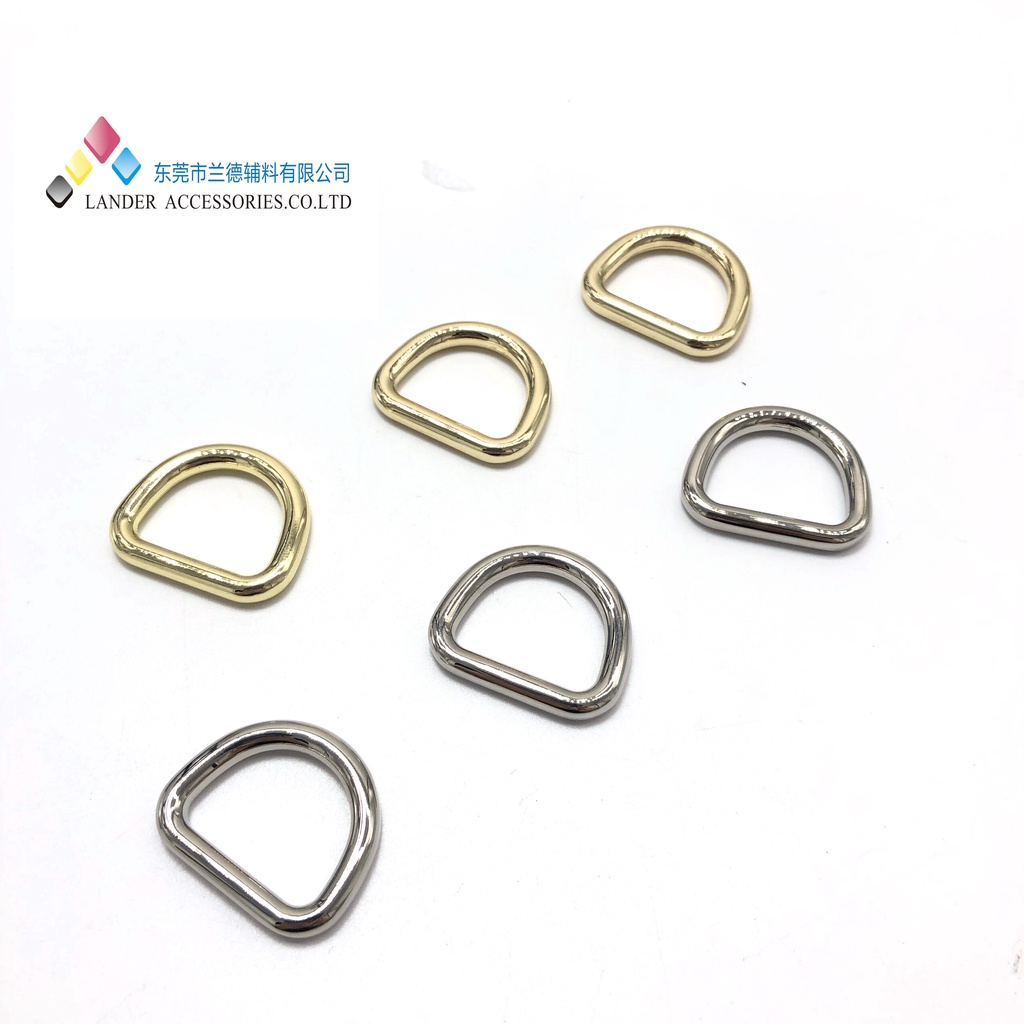 Lander Ring D Alloy Ring 25mm (2,5cm) Aksesoris Tas Shiny Gold - 2pcs