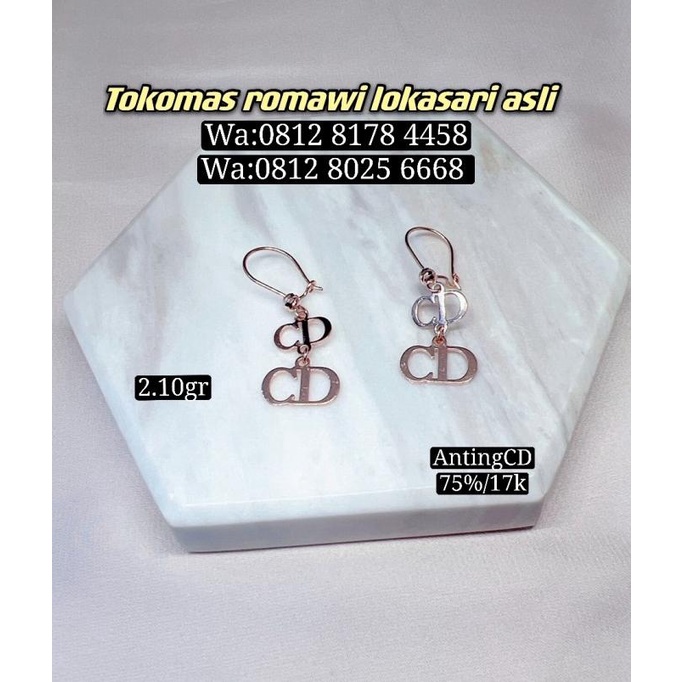 Anting Kait Cd Emas Rosegold75%/17K-2.1Gr