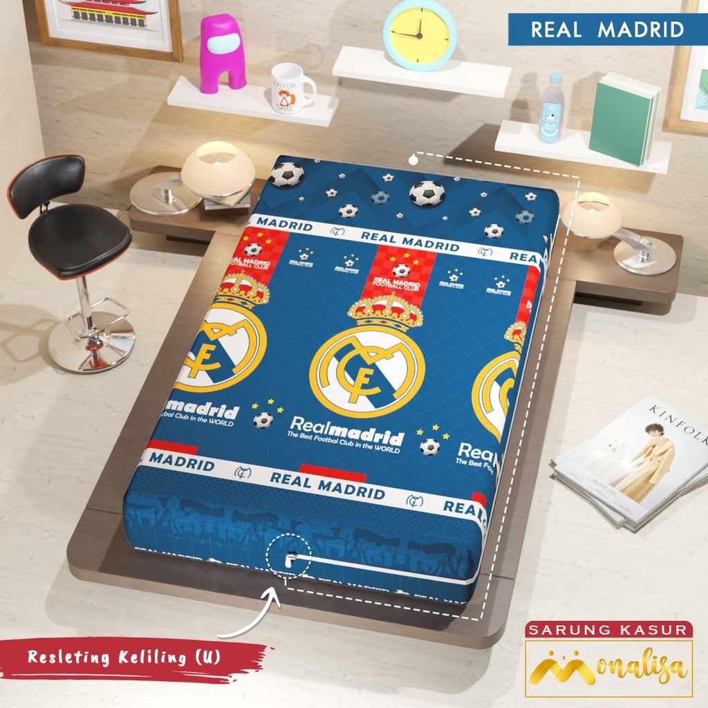 Monalisa Premium Sarung kasur Uk 90/100/120 T 15/20 - Real Madrid