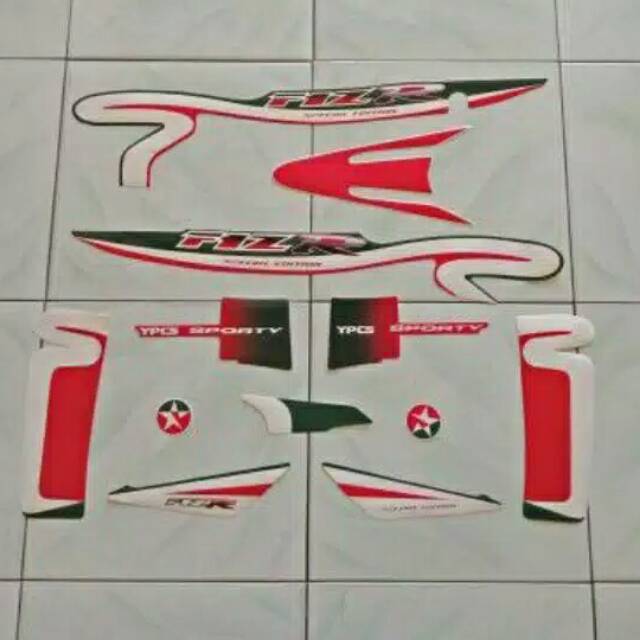 striping lis caltex fiz r 2001 merah hijau