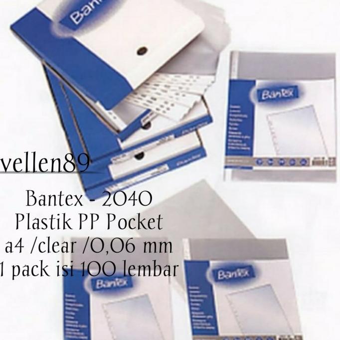 

Plastik Pp Pocket A4 Isi 100 Lembar Merk Bantex 2040 Terlaris