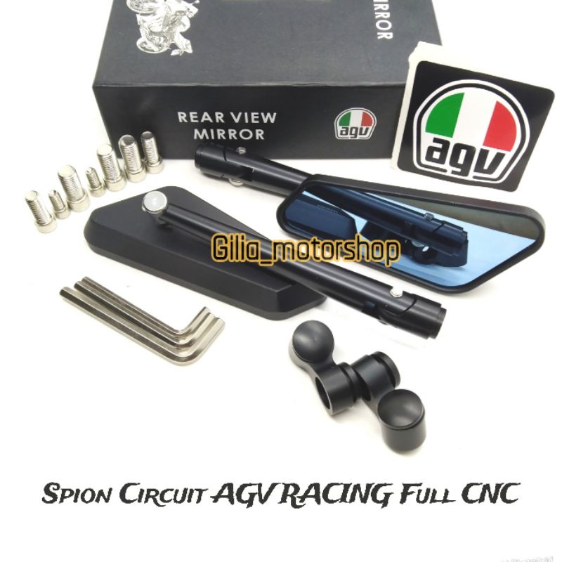 Spion Circuit AGV RACING FULL CNC BLACK Edition Universal Nmax PCX Aerox Scoopy Beat Vespa Mio dll