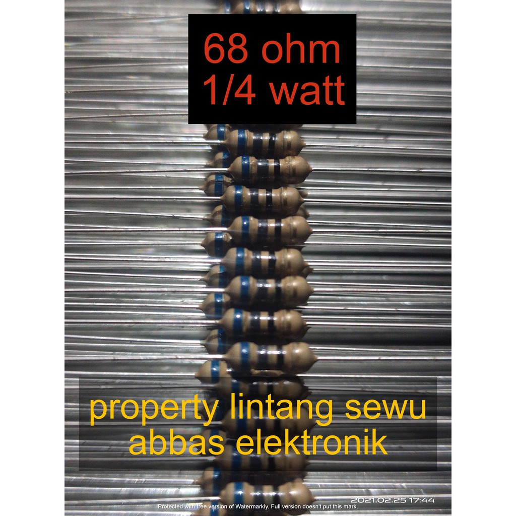 10PCS resistor 68 ohm 0.25 watt 1/4 watt