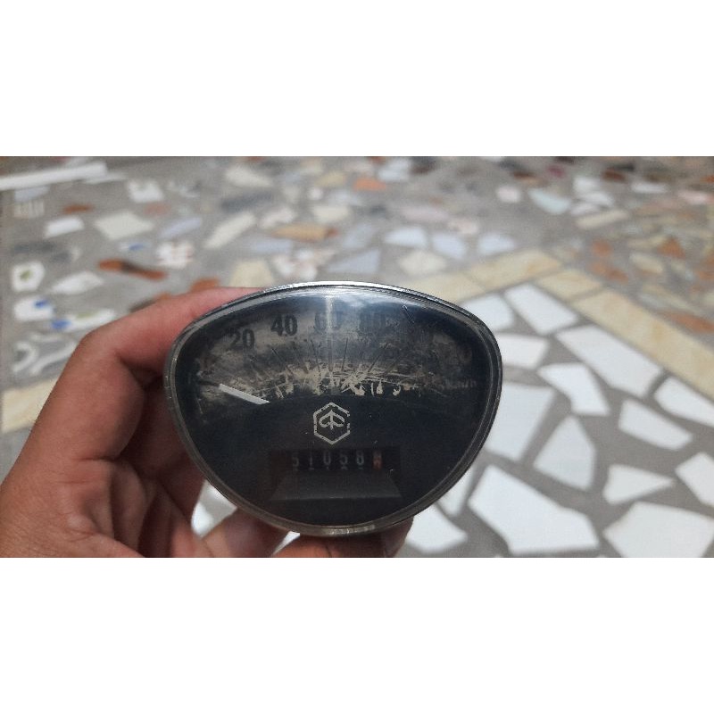 spidometer veglia hitam vespa sprint bagol veloce