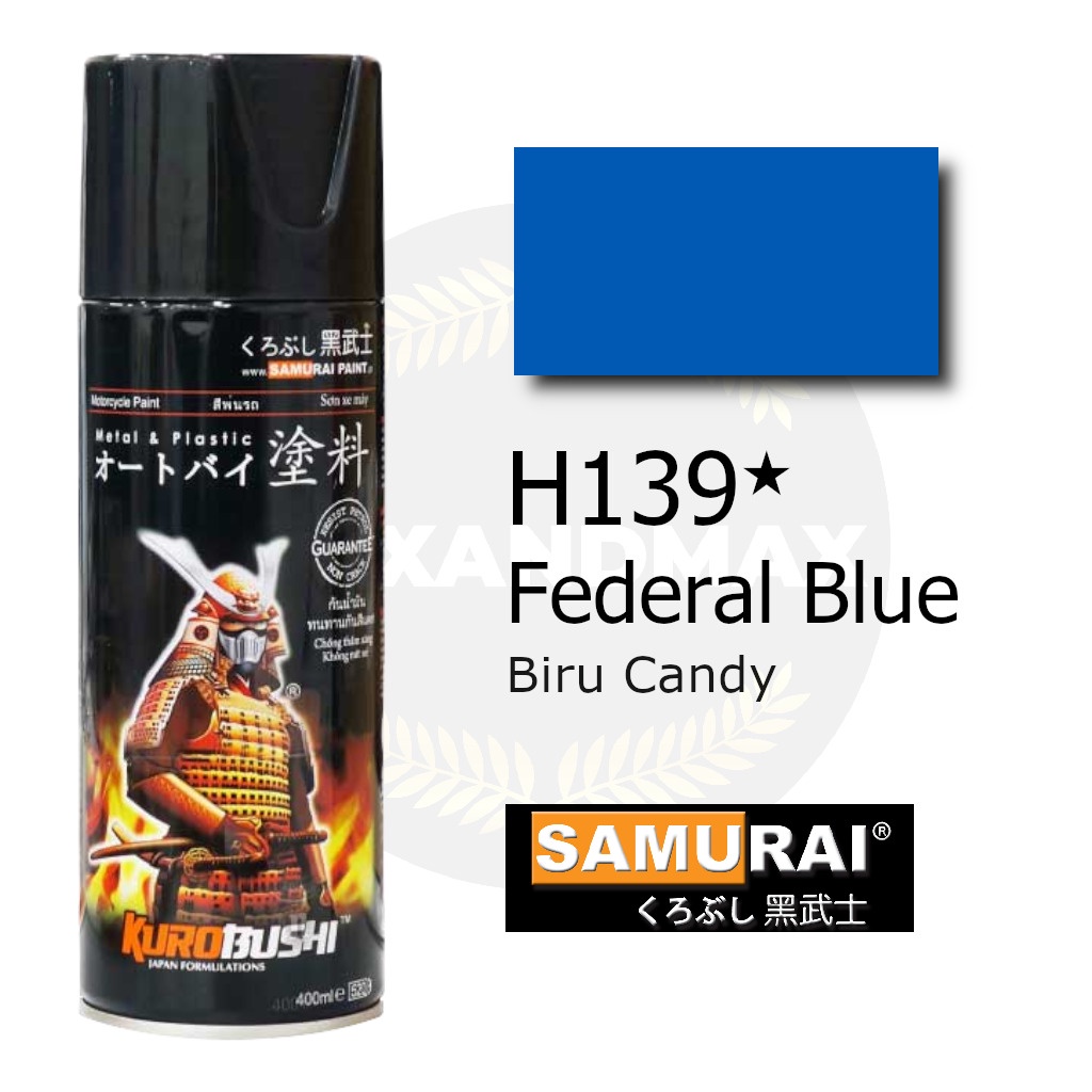 Samurai Paint Federal Blue H139 Biru Candy 400 ml - Cat Semprot