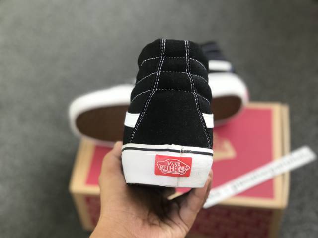 VANS SK8 HIGH BLACK WHITE WAFFLE DT